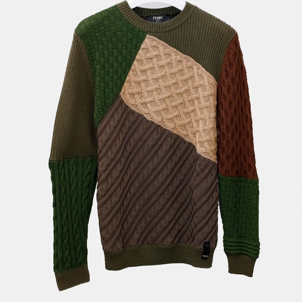 Fendi Patchwork Knit Sweater